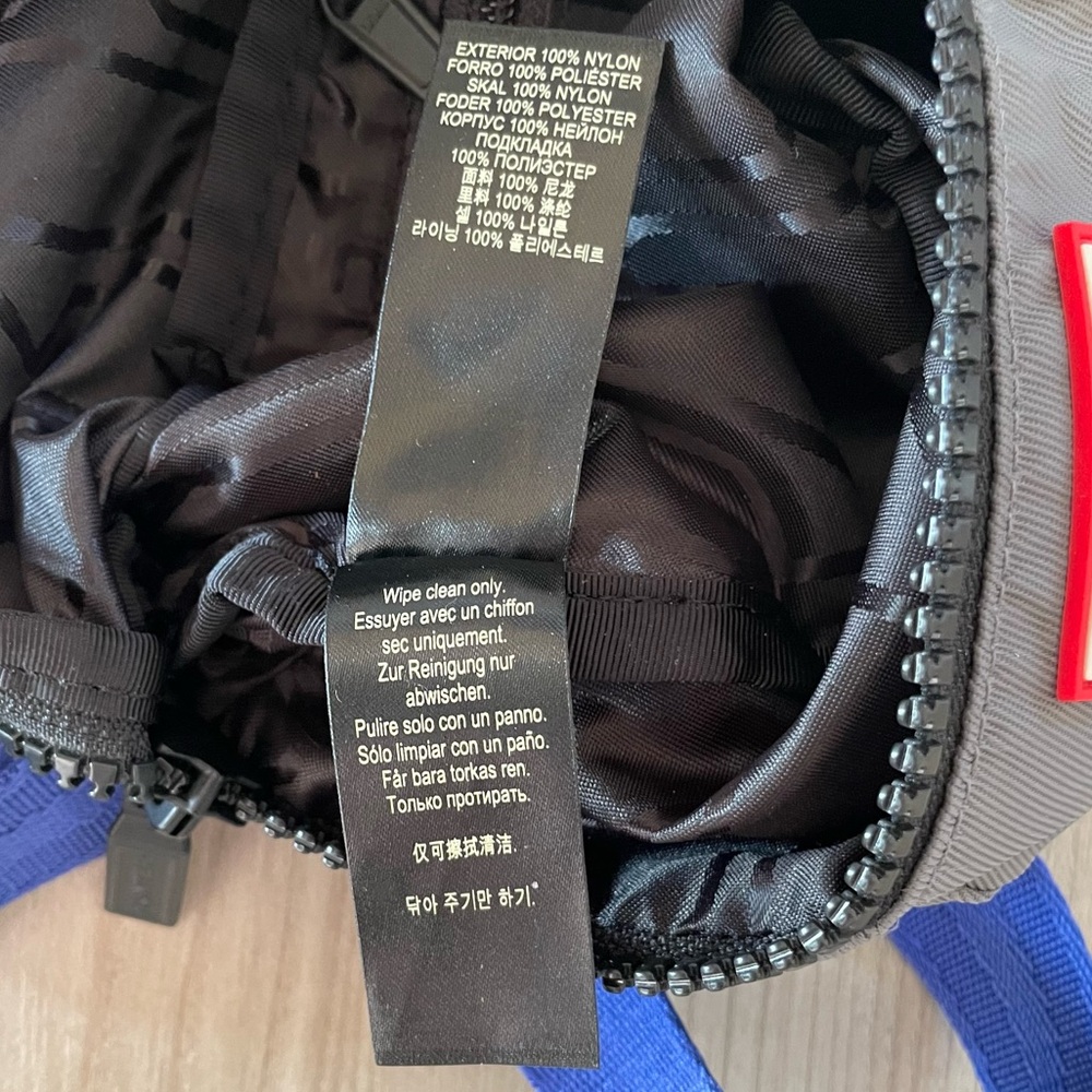 Hunter Gray Belt Bag with Blue Strap Fanny Pack - Picture 6 of 10